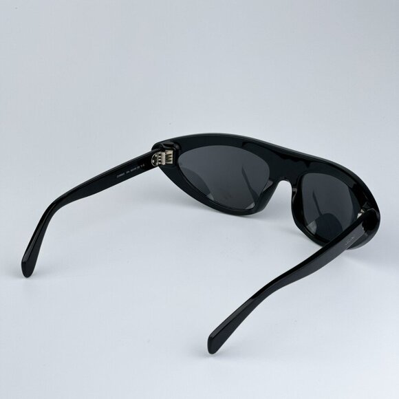 Celine CL40261I 01A BRAND NEW Sunglasses Black Dark Grey Wraparound Unisex - Picture 6 of 10